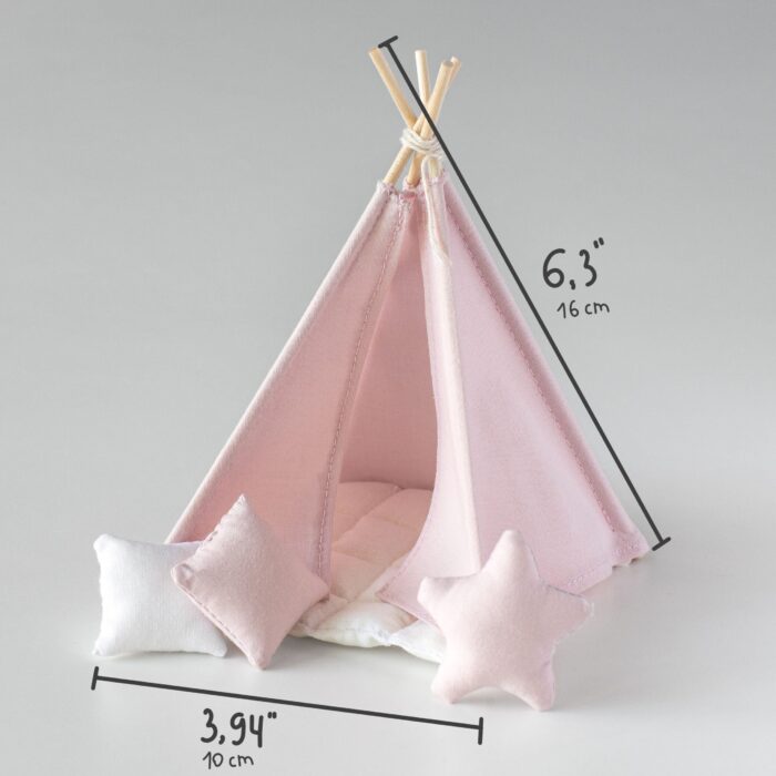 Dimensions of tepee toy