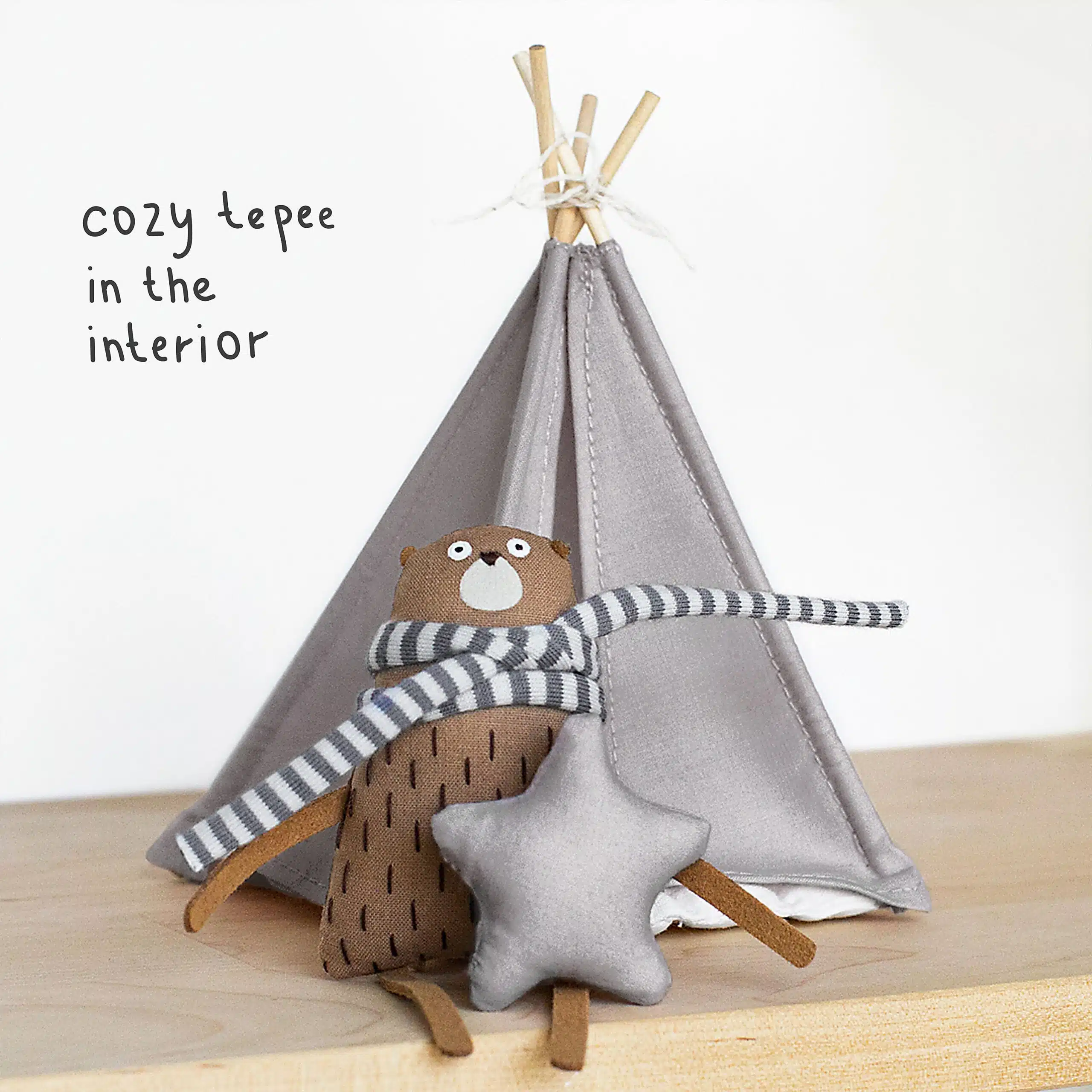 Cozy tepee in the interior