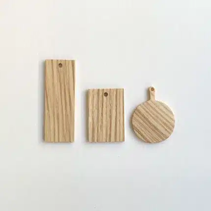 Ash cutting board set for modern dollhouses 1:12 scale